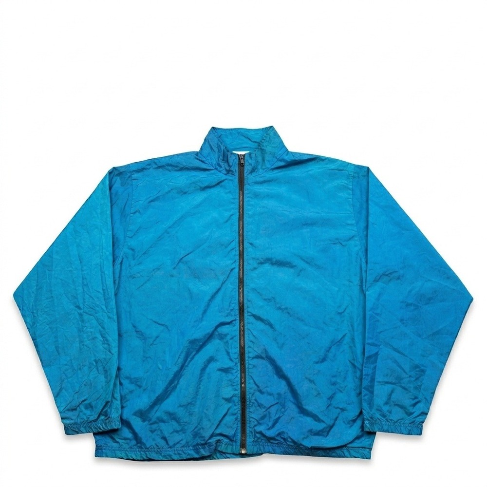 Vintage Wise Guy Windbreaker Jacket Mens Blue Nylon Full Zip‎ Retro 80s 90s